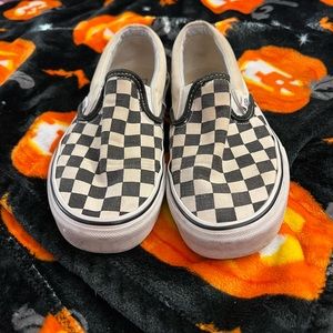 White & Black Checker Vans